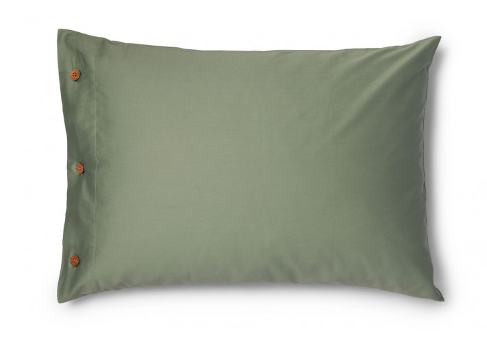 Pillow case with organic cotton. Fairtrade and organic cotton. Forrest Green.