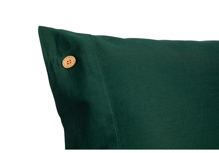 Pillow case with organic cotton. Fairtrade and organic cotton. Forrest Green.